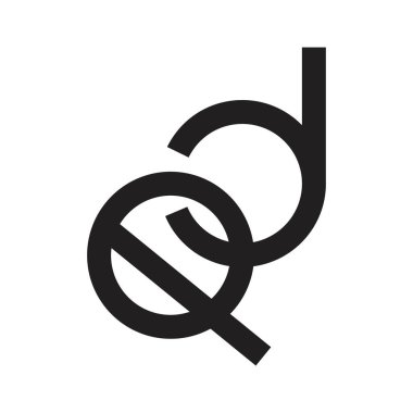qd ilk harf vektör logosu