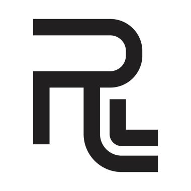 rl ilk harf vektör logosu