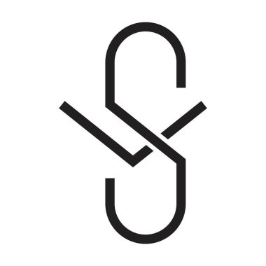 sv ilk harf vektör logosu