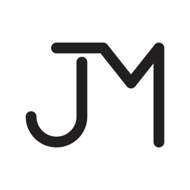 jm ilk harf vektör logosu