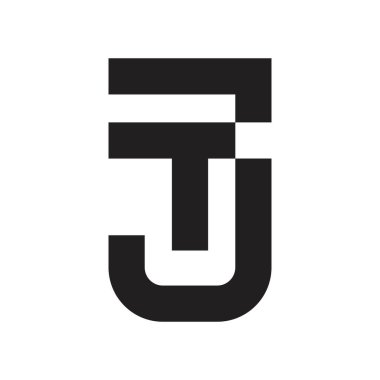 jt ilk harf vektör logosu