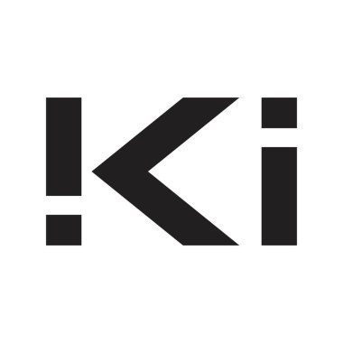 Ki ilk harf vektör logosu