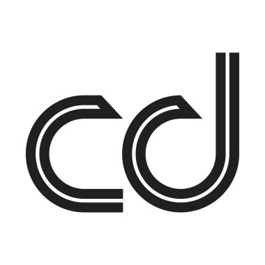 cd ilk harf vektör logosu