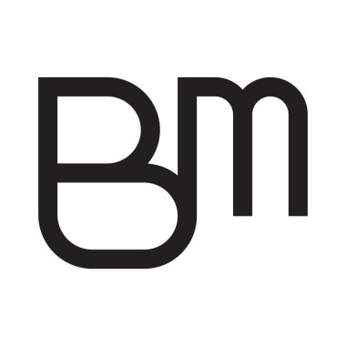 bm ilk harf vektör logosu