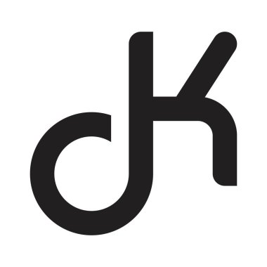 dk ilk harf vektör logosu