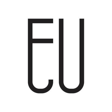 eu ilk harf vektör logosu