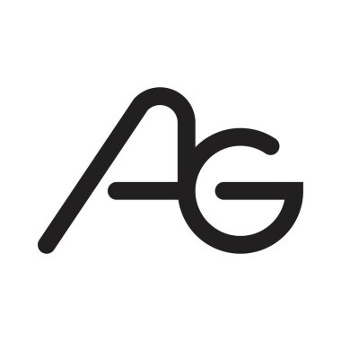 ag ilk harf vektör logosu