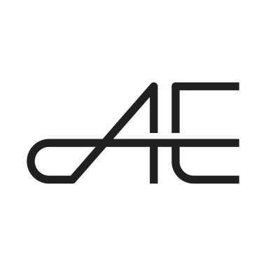 ae ilk harf vektör logosu