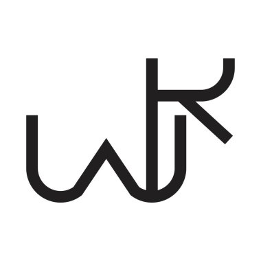 wk ilk harf vektör logosu
