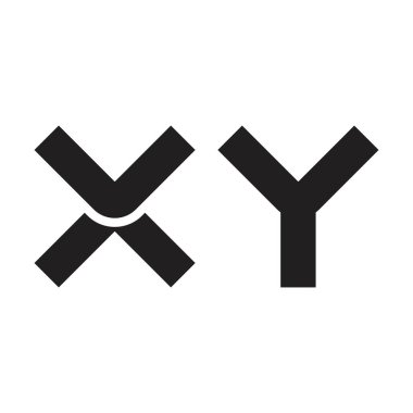 xy ilk harf vektör logosu