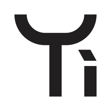 yi ilk harf vektör logosu