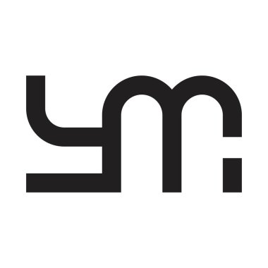ym ilk harf vektör logosu