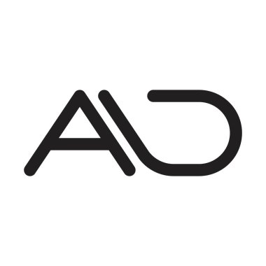 ad ilk harf vektör logosu