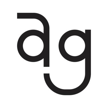 ag ilk harf vektör logosu