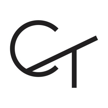 ct ilk harf vektör logosu