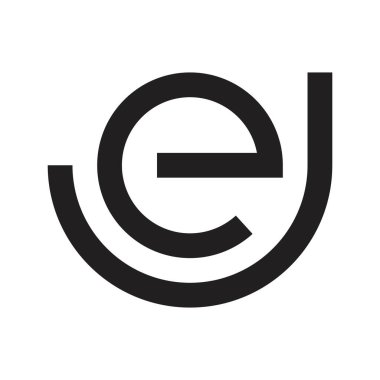 ej ilk harf vektör logosu