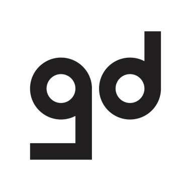 gd ilk harf vektör logosu