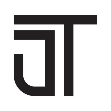 jt ilk harf vektör logosu