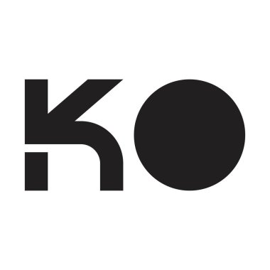 ko ilk harf vektör logosu