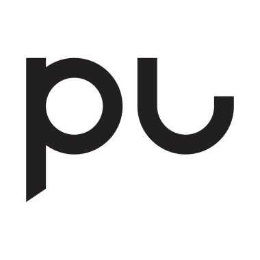 pu ilk harf vektör logosu