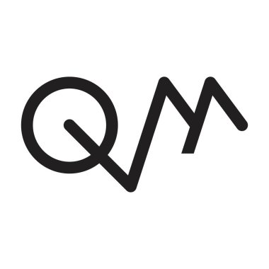 qm ilk harf vektör logosu