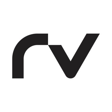 rv ilk harf vektör logosu