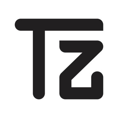 tz ilk harf vektör logosu
