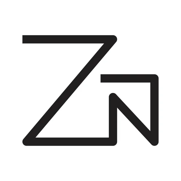 Zn頭文字ベクトルロゴ — ストックベクタ