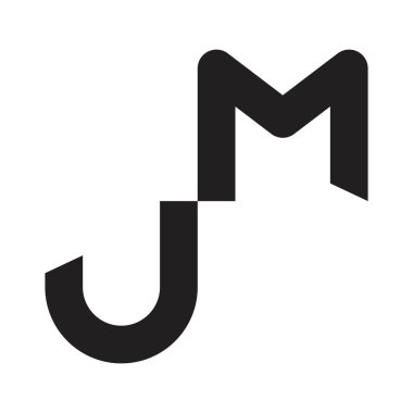 jm ilk harf vektör logosu