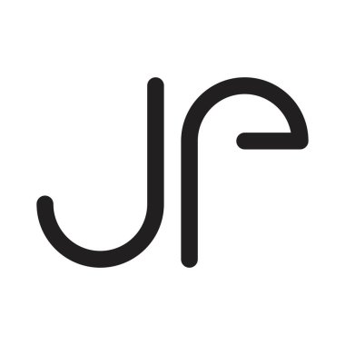 jp ilk harf vektör logosu
