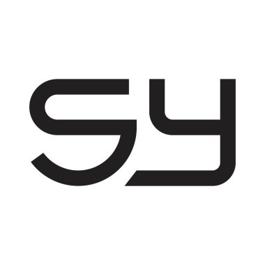 sy ilk harf vektör logosu