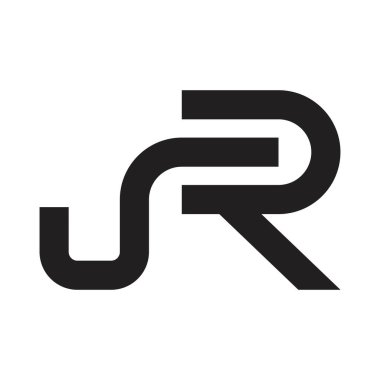 jr ilk harf vektör logosu