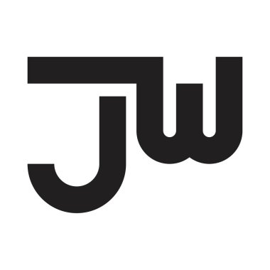 jw ilk harf vektör logosu