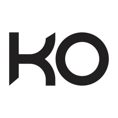 ko ilk harf vektör logosu