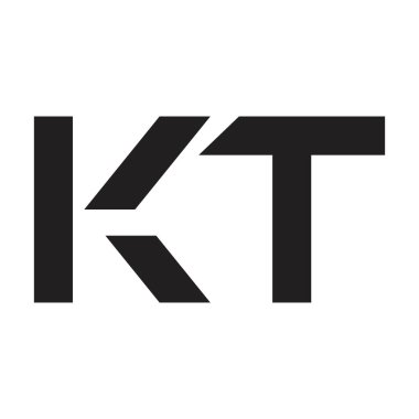 kt ilk harf vektör logosu
