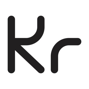 kr ilk harf vektör logosu