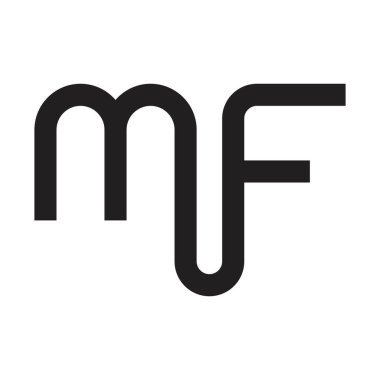 mf ilk harf vektör logosu