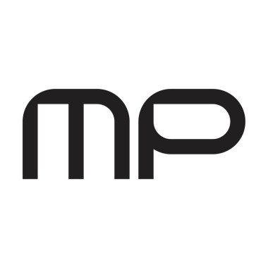 mp ilk harf vektör logosu