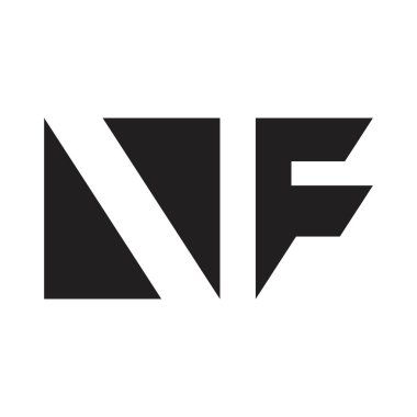 NF ilk harf logo şablon vektör simgesi