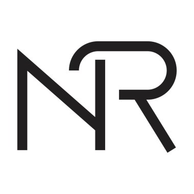 nr ilk harf vektör logosu
