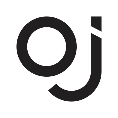 Oj ilk harf vektör logosu