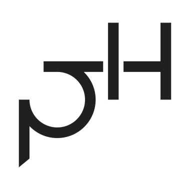 ph ilk harf vektör logosu