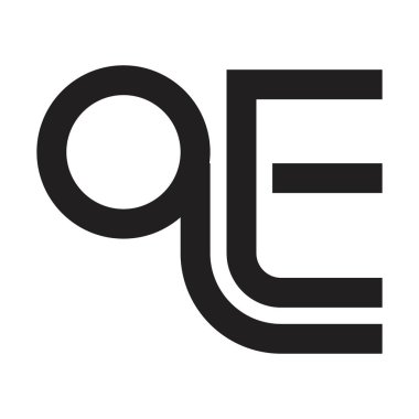 qe ilk harf vektör logosu
