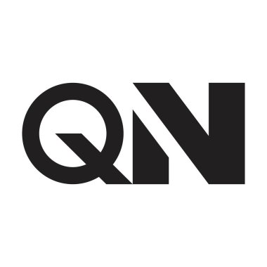 qn ilk harf vektör logosu
