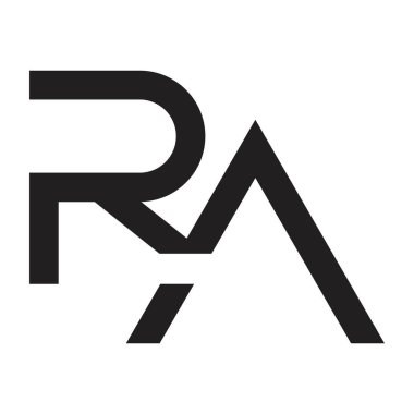 ra ilk harf vektör logosu