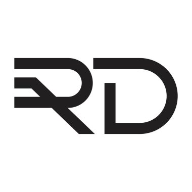 rd ilk harf vektör logosu