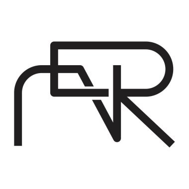 rn ilk harf vektör logosu