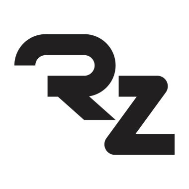 rz ilk harf vektör logosu