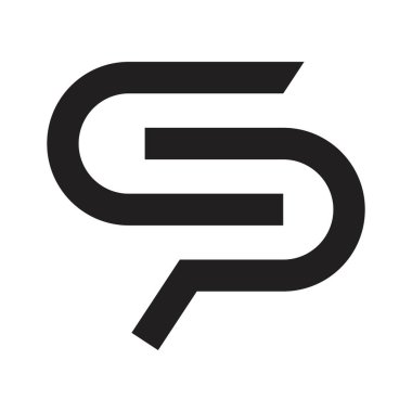 sp ilk harf vektör logosu