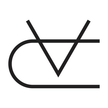 vc ilk harf vektör logosu